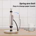 VEHHE Paper Towel Holder Countertop, One-Handed Tear, Stainless Steel, Stand - Image 4