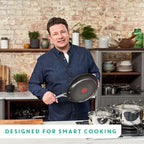 T-Fal x Jamie Oliver Nonstick Coated Stainless Steel Pans 9.5" & 11", Induction - Image 6