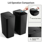 Compact Push-in Trash Can with Lid - Image 5