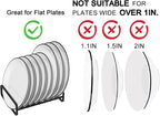 2 Pack Plate Holders Organizers 8 Slots Upright Cabinet Dish Drying Racks Metal - Image 4