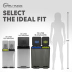 SIMPLI-Magic 18.5 Gallon Dual Compartment Kitchen Trash Can - Image 4
