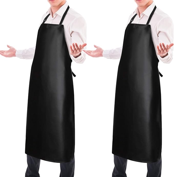 Gotega Waterproof Rubber Vinyl Apron Adjustable Dishwasher Apron by Gotega