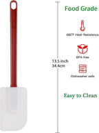 Silicone Rubber Spatula Set of 3, 14 Inch High Heat Commercial Spatula - Image 6