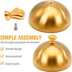 Gold Stainless Steel Food Dome Cover Food Protecting Dome Cover Serving Plate - Image 3