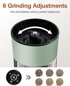 Electric Salt and Pepper Grinder Set–USB-C Rechargeable Charging Base Pepper - Image 6