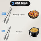 Tongs for Cooking, 600ºF High Heat-Resistant Stainless Steel Kitchen Tongs - Image 7