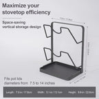 Space-Saving Carbon Steel Pot Lid Holder While Cooking, Double-Layer Kitchen - Image 6