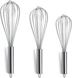 Berglander Whisk Set Pack of 3, Stainless Steel Whisks by Berglander