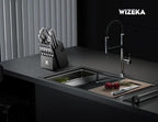 WIZEKA Kitchen Knife Set with Block: Razor Sharp 15 Pcs Professional Chef Knife - Image 6