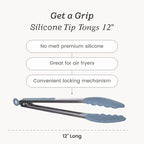 Starpack 'Get a Grip' Silicone Kitchen Tongs - Image 4