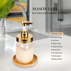Amolliar Plastic Mason Jar Soap Dispenser - Image 5