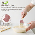 Silicone Spatula Set, Food Grade Rubber Spatula-5 Piece Nonstick Rubber Spatulas - Image 3