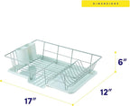 Sweet Home Collection Space-Saving 3-Piece Dish Drainer Rack Set: Efficient - Image 4