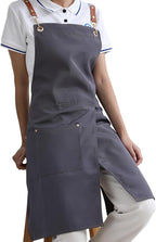 KITCHIEF Pottery Apron Split Leg, Cross Back Chef Apron by KITCHIEFCoatApron