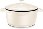 Large Dutch Oven Pot with Lid-7.5QT Cast Aluminum Oven Pot with Two Handles by INSETFY