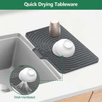 GUUKIN Dish Drying Mat, 14.7"x10.2" Drying Matt Kitchen Counter, Non-Slip - Image 3