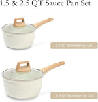 ESLITE LIFE 1.5 QT & 2.5 QT Sauce Pan Set - Image 2