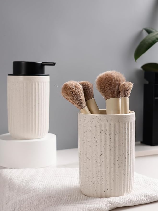 Bosilunlife Soap Dispenser and Toothbrush Holder Set - Image 6
