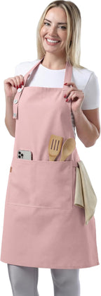 TOSHE Kitchen Apron Waterdrop Resistant Cotton Apron by TOSHE