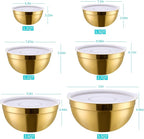 6 Piece Gold Mixing Bowls Set - Image 2