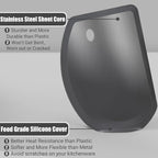 Silicone Dough Scraper with Stainless Steel Sheet, Curved Edge Flexible Bowl - Image 2