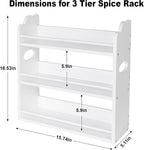 3 Tier Bamboo Spice Rack, Spice Rack Organizer, Seasoning Jars Rack Shelf Spice - Image 2