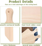 LZMS 4-Pack 13 1/2"x 7 1/2" Wood Serving Boards Set | Unfinished Wood Crafts - Image 4