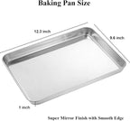 Wildone Baking Sheet with Rack Set, Stainless Steel Cookie Pan baking Tray with - Image 4