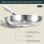 DELARLO Tri-ply Stainless Steel Frying Pan Set - Image 2
