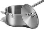 5 QT Saucepan with Lid, 3-Ply Stainless Steel Stockpot, Induction Compatible by Unknown