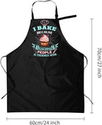 Baking Apron for Women I Baking Because People Is Frowned Aprons Gifts for Men - Image 2