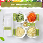 NACOLUS 5 in 1 Mandoline Slicer Vegetable Slicer Mandolin Multi Blade Potato - Image 3
