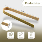 150 Pieces Mini Bamboo Disposable Tongs 4 Inch Bamboo Toast Tong Wooden Cooking - Image 2