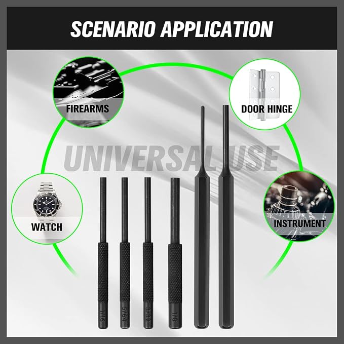 7-Piece Premium Roll Pin Starter Punch and Install Punch Set - Image 5