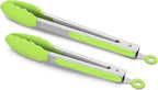 2 Pack Silicone Kitchen Tongs – 9" & 12" Set, Heat Resistant up to 500°F by ALLWIN-HOUSEWARE