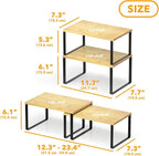 SpaceAid Cabinet Shelf Organizers 2 Pack, Kitchen Counter Rack Shelves Riser - Image 2
