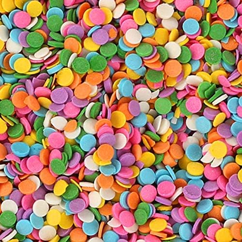 Confetti Sprinkles, 1.7 lb Bulk Pastel Birthday Cake Dot Jimmies - Image 3