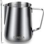 Milk Frothing Pitcher, 20oz Stainless Steel Milk Frother Cup Steaming Pitcher by Careula