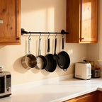 NEWRAIN Pot Rack Wall Mounted, 21 inch Hanging Pot and Pan Hanger, Stainless - Image 2
