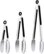 Stainless Steel Tongs Set, Food Grade Stainless Steel Kitchen Tongs, Heat by DAILYKISN