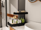 NATURE'S SOURCE 2 Pack Under Sink Organizer 2 Tier Sliding Cabinet Organizers - Image 7