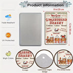 Artlunar Vintage Christmas Decor Gifts Rustic Christmas Mrs Claus Old Fashioned Gingerbread Bakery Tin Sign for Home Farmhouse Kicthen Cafe Bar Wall Decor 8 x 12 inches (3245) - Image 2