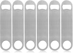 KISEER Heavy Duty Stainless Steel Flat Bottle Opener, 6 Pack Beer Bottle Opener by KISEER