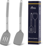 HOTEC Silicone Spatula Set of 2 Heat-Resistant 600°F & BPA-Free Kitchen by Hotec
