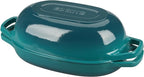 EDGING CASTING Enameled Cast Iron Oval Dutch Oven Pot by EDGINGCOOKWARE
