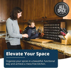 AllSpice Spice Rack Organizer, 525 Unique Labels, Countertop or Wall Mount - Image 2