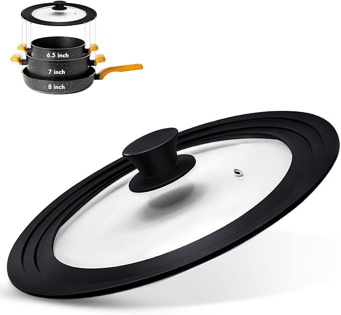 Ydeapi Universal Lid for Pots, Pans and Skillets, Pot Lid by Ydeapi