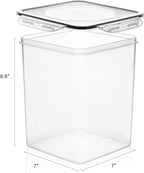 Large Food Storage Containers 5.2L, MCIRCO 4 Pieces Plastic Airtight Food - Image 4