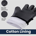 GEEKHOM BBQ Gloves X-Large, Heat Resistant Kitchen Silicone Oven Mitts - Image 6