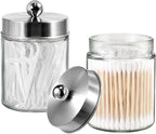 3PC Apothecary Jar Canisters Bathroom Vanity Organizer - Image 2